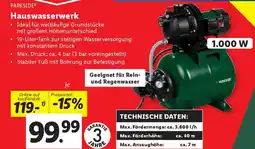 Lidl Parkside Hauswasserwerk Angebot