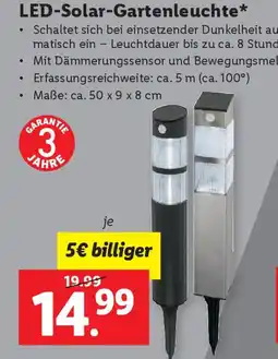 Lidl LED-Solar-Gartenleuchte Angebot