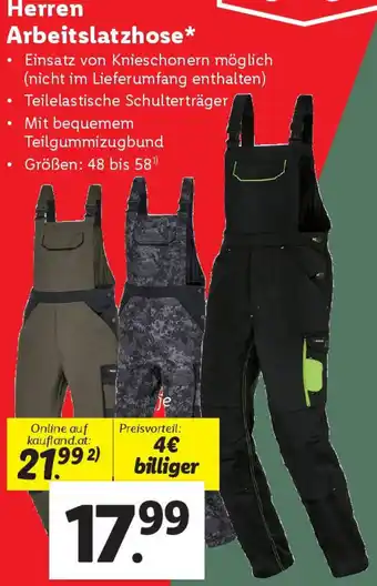 Lidl Herren Arbeitslatzhose Angebot