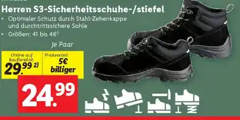 Lidl Herren S3 Sicherheitsschuhe stiefel Angebot