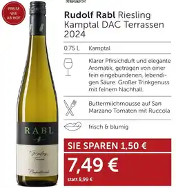 Weinwelt Interspar Rudolf Rabl Riesling Kamptal DAC Terrassen 2024 Angebot