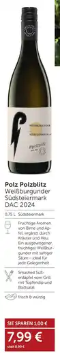 Weinwelt Interspar Polz Polzblitz Weißburgunder Südsteiermark DAC 2024 Angebot