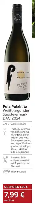 Weinwelt Interspar Polz Polzblitz Weißburgunder Südsteiermark DAC 2024 Angebot