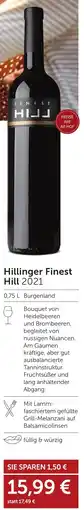 Weinwelt Interspar Hillinger Finest Hill 2021 Angebot