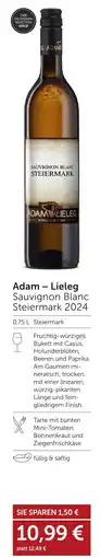 Weinwelt Interspar Adam - Lieleg Sauvignon Blanc Steiermark 2024 Angebot