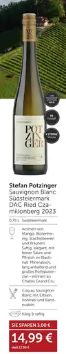 Weinwelt Interspar Stefan Potzinger Sauvignon Blanc Südsteiermark DAC Ried Cza- millonberg 2023 Angebot