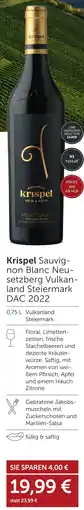 Weinwelt Interspar Krispel Sauvignon Blanc Neusetzberg Vulkanland Steiermark DAC 2022 Angebot