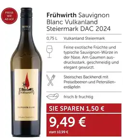 Weinwelt Interspar Frühwirth Sauvignon Blanc Vulkanland Steiermark DAC 2024 Angebot