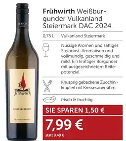 Weinwelt Interspar Frühwirth Weißburgunder Vulkanland Steiermark DAC 2024 Angebot