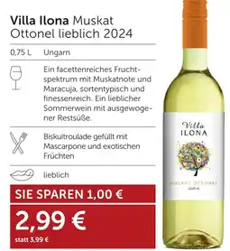 Weinwelt Interspar Villa Ilona Muskat Ottonel lieblich 2024 Angebot
