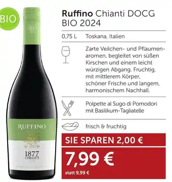Weinwelt Interspar Ruffino Chianti DOCG BIO 2024 Angebot