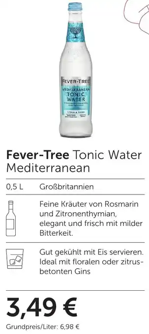 Weinwelt Interspar Fever-Tree Tonic Water Mediterranean Angebot