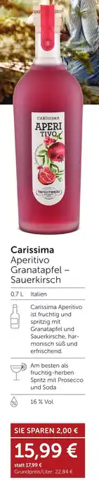 Weinwelt Interspar Carissima Aperitivo Granatapfel Sauerkirsch Angebot
