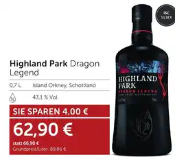 Weinwelt Interspar Highland Park Dragon Legend Angebot