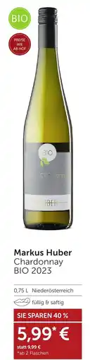 Weinwelt Interspar Markus Huber Chardonnay BIO 2023 Angebot