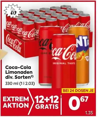 Billa Coca-Cola Limonaden Angebot