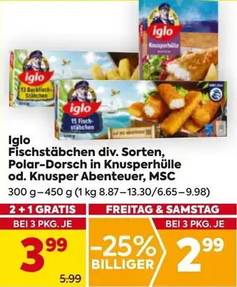 Billa Iglo Fischstäbchen Angebot