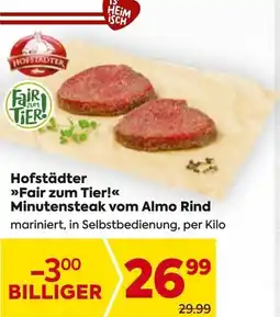 Billa Minutensteak vom Almo Rind Angebot
