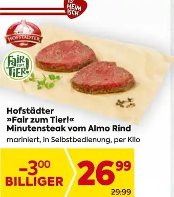 Billa Minutensteak vom Almo Rind Angebot