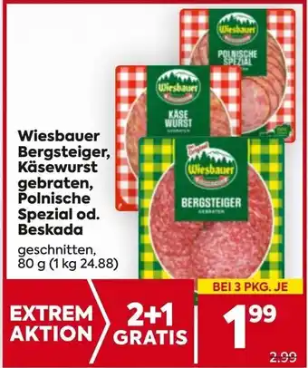Billa Käsewurst gebraten Angebot