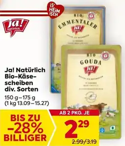 Billa Bio Käse scheiben Angebot
