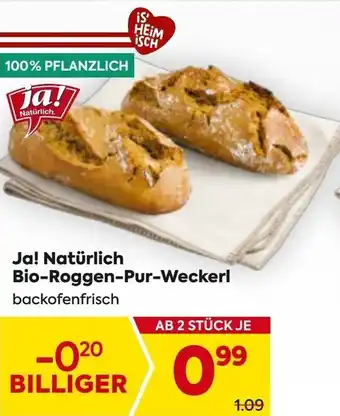Billa Bio Roggen Pur Weckerl Angebot