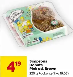 Billa Simpsons Donuts Pink od Brown Angebot
