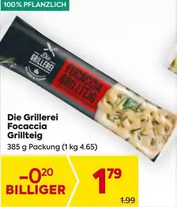 Billa Die Grillerei Focaccia Grillteig Angebot