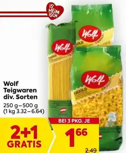 Billa Wolf Teigwaren Angebot