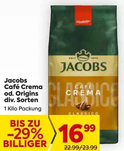Billa Jacobs Café Crema od Origins Angebot