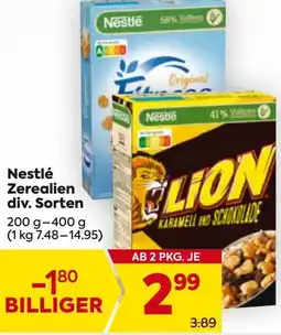 Billa Nestlé Zerealien Angebot