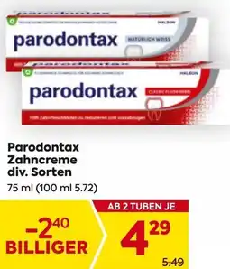 Billa Parodontax Zahncreme Angebot