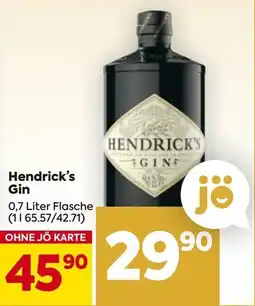Billa Hendrick's Gin Angebot
