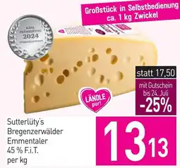 Sutterlüty Sutterlüty's Bregenzerwälder Emmentaler Angebot