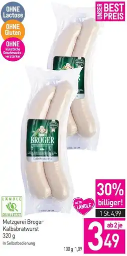 Sutterlüty Metzgerei Broger Kalbsbratwurst Angebot