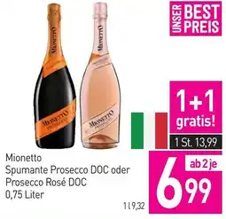 Sutterlüty Mionetto Spumante Prosecco DOC oder Prosecco Rosé DOC Angebot