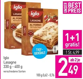 Sutterlüty Iglo Lasagne Angebot