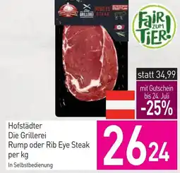 Sutterlüty Hofstädter Die Grillerei Rump oder Rib Eye Steak Angebot
