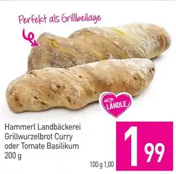 Sutterlüty Hammerl Landbäckerei Grillwurzelbrot Curry oder Tomate Basilikum Angebot