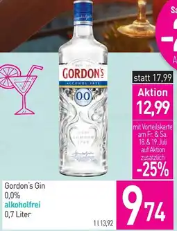 Sutterlüty Gordon's Gin 0,0% alkoholfrei Angebot