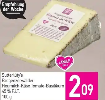 Sutterlüty Sutterlüty's Bregenzerwälder Heumilch-Käse Tomate-Basilikum 45% F.i.T. Angebot