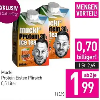 Sutterlüty Mucki Protein Eistee Pfirsich Angebot