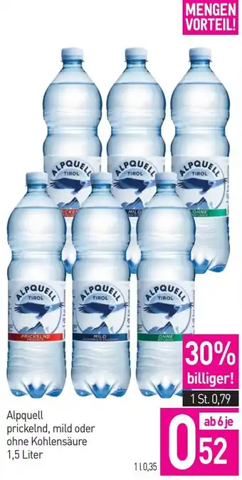 Sutterlüty Alpquell prickelnd, mild oder ohne Kohlensäure Angebot