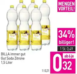 Sutterlüty BILLA immer gut Gut Soda Zitrone Angebot