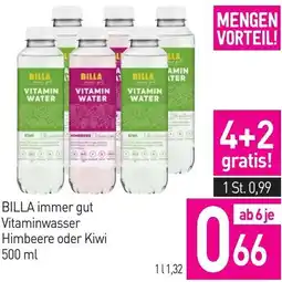 Sutterlüty BILLA immer gut Vitaminwasser Himbeere oder Kiwi Angebot