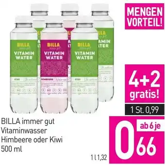 Sutterlüty BILLA immer gut Vitaminwasser Himbeere oder Kiwi Angebot