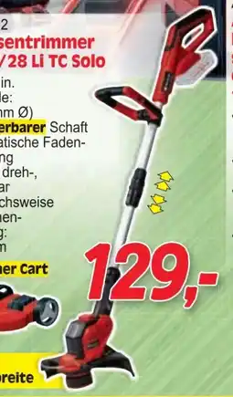 Zgonc Einhell Akku-Rasentrimmer GE-CT 18/28 Li TC Solo Angebot