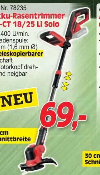 Zgonc Einhell Akku-Rasentrimmer GE-CT 18/25 Li-Solo Angebot