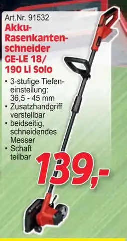 Zgonc Einhell Akku-Rasenkantenschneider GE-LE 18/190 Li Solo Angebot