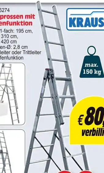 Zgonc Krause 3 x 7 Sprossen mit Treppenfunktion Angebot